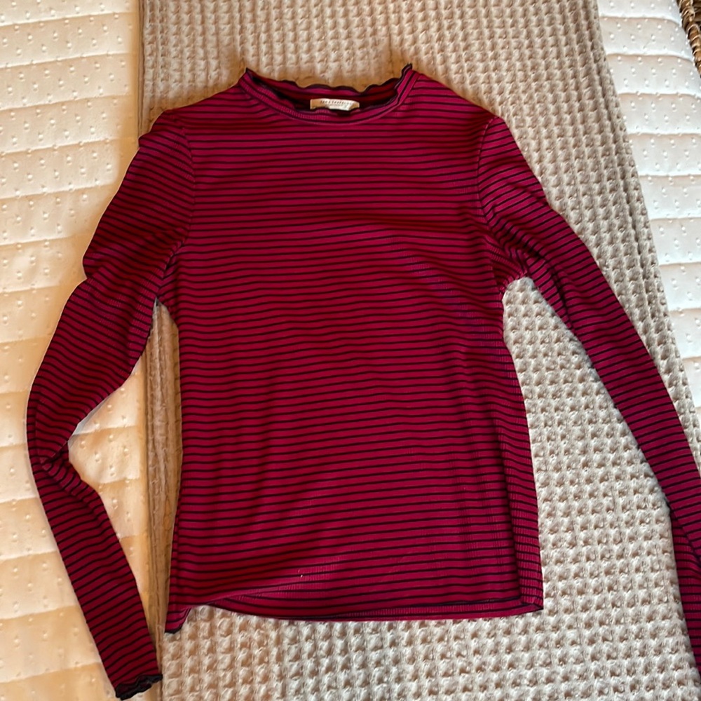 Zara mock neck fitted top